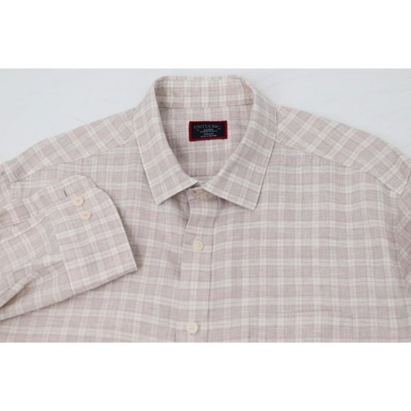 UNTUCKit Other - Untuckit Shirt Mens Large Linen Noval Wrinkle Resistant Button Up Plaid‎ preppy